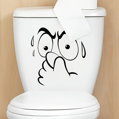 Funny Face Toilet Lid Decal