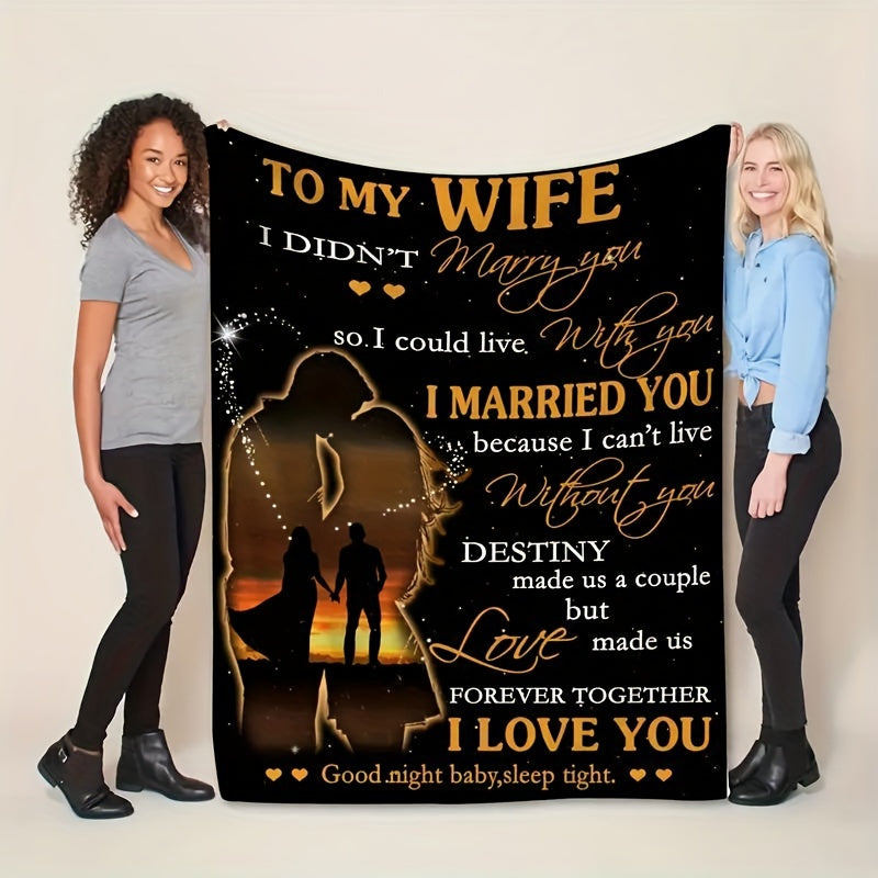 "I-Love-You-Wife" Gift Blanket