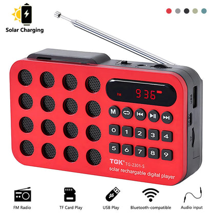 TGK® Solar Charging FM Radio with Bluetooth