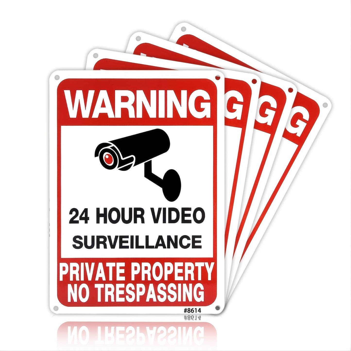 4pc Heavy-Duty "No Trespassing" Signs