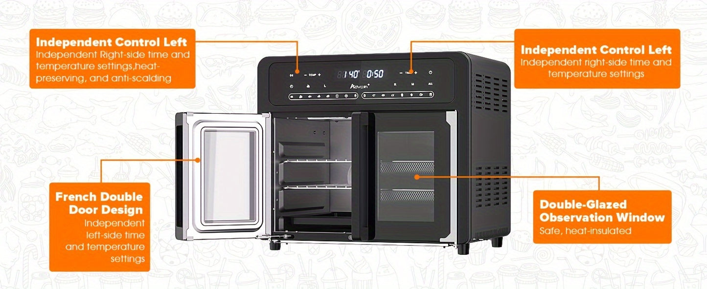 Dual-Zone Air Fryer Oven 27.5qt