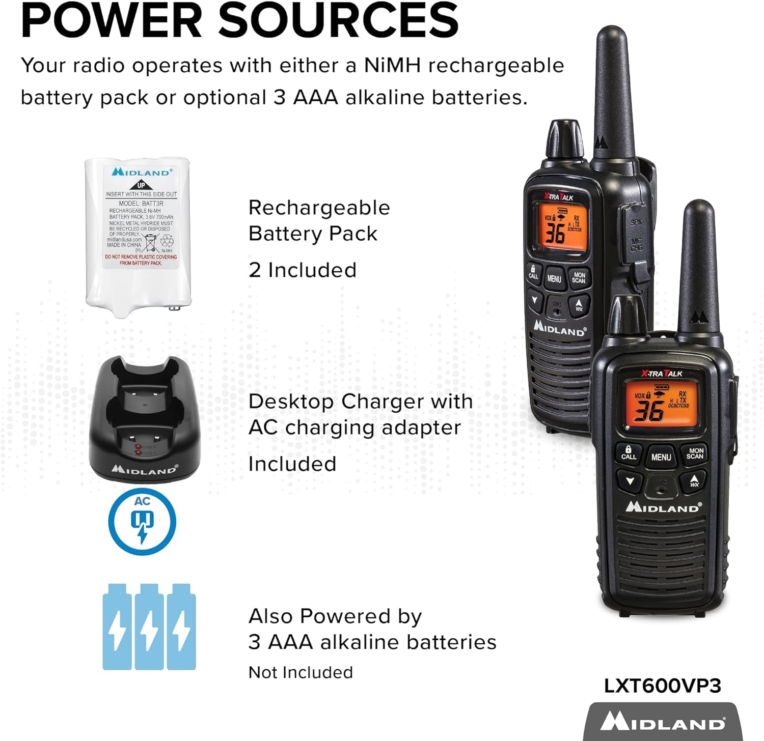 MIDLAND 2-way Portable Radio