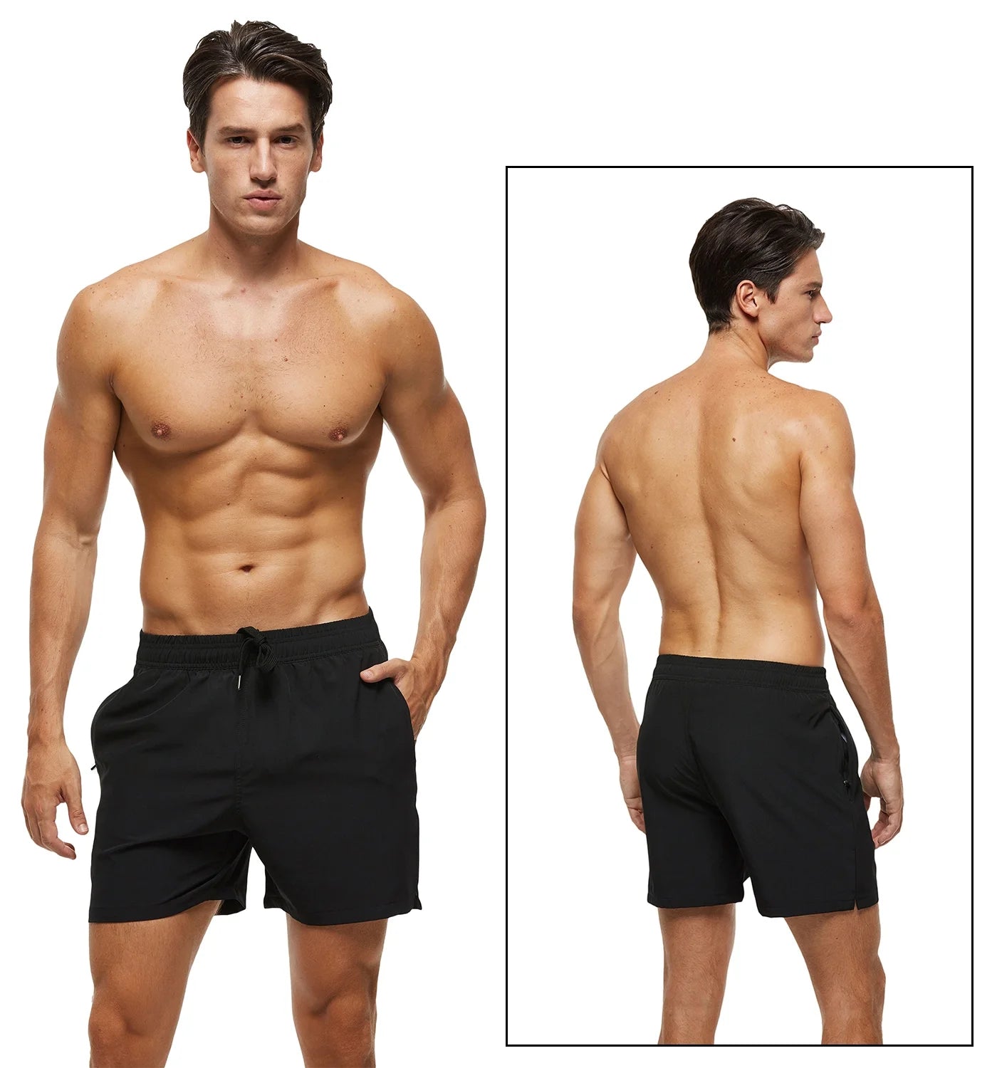 Men's Swim Trunks with Zipper Pockets