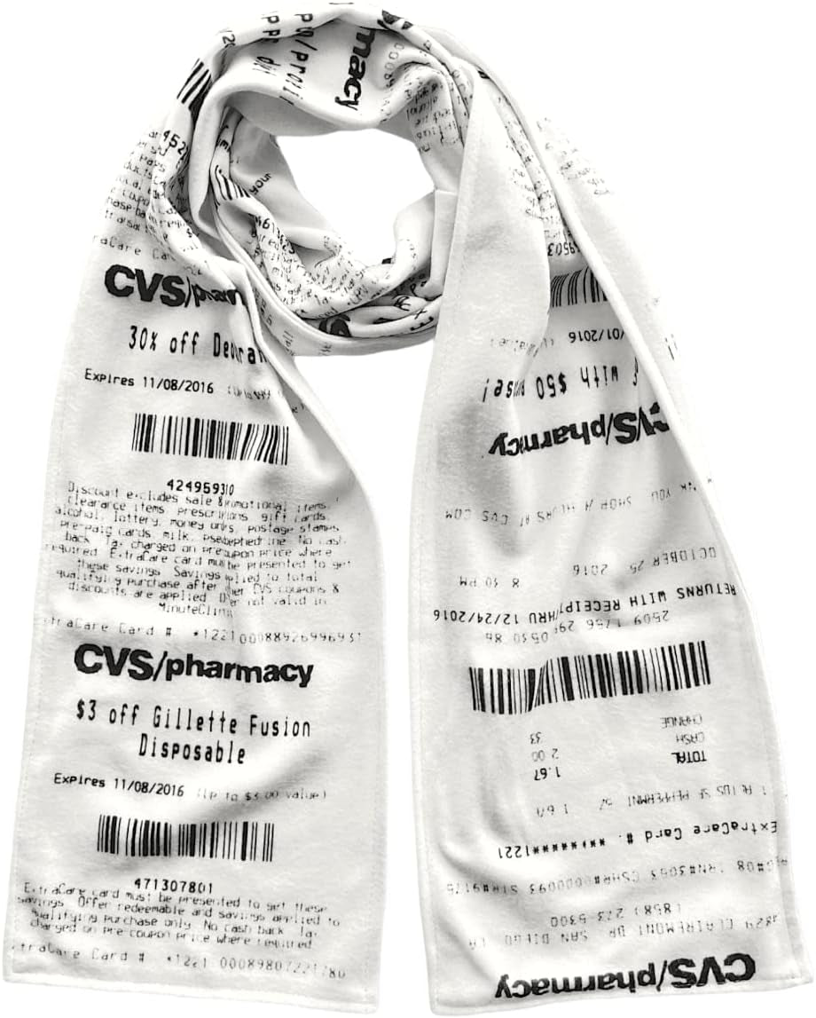 CVS Receipt Scarf for Women