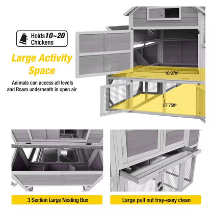 Large Chicken Coop for 8-10 Chickens