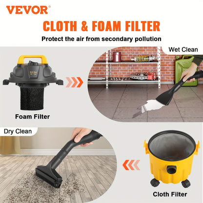 VEVOR 2.6 Gallon Wet-Dry Vac