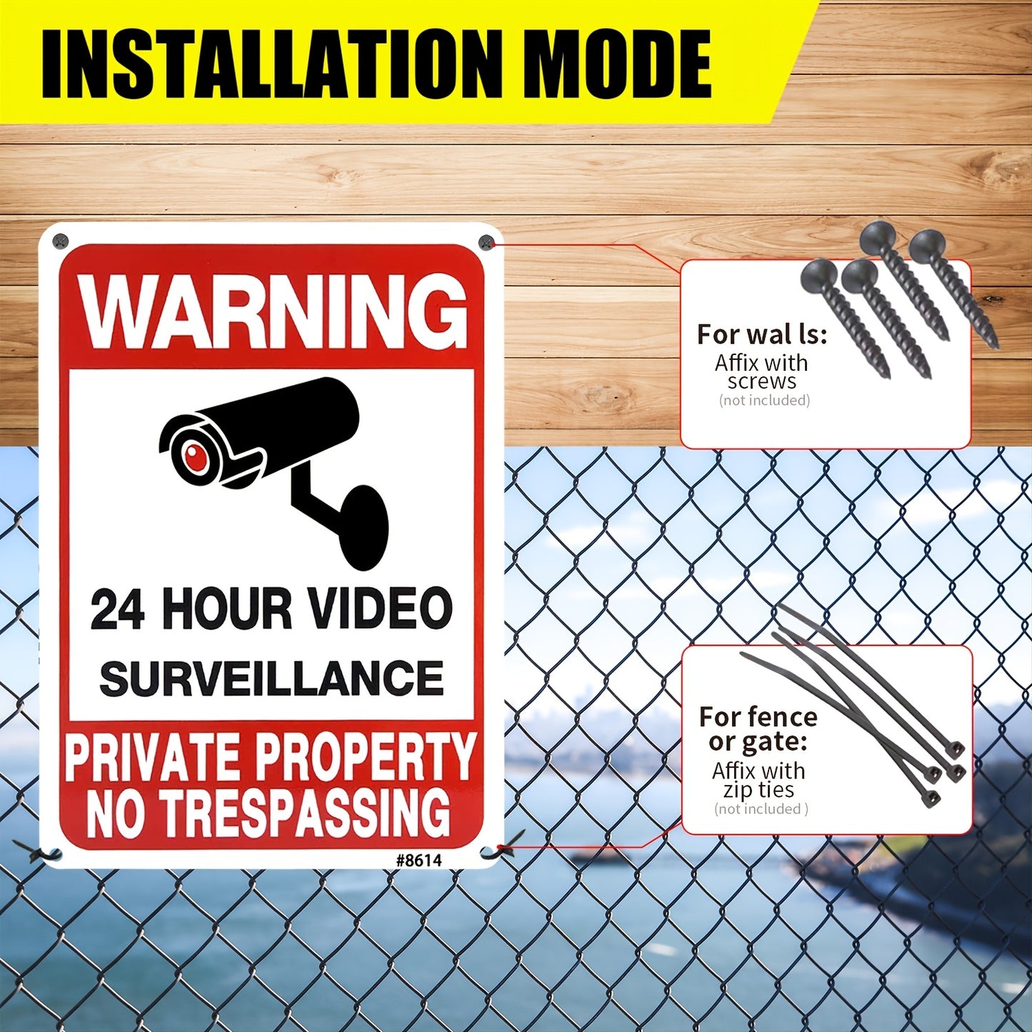 4pc Heavy-Duty "No Trespassing" Signs