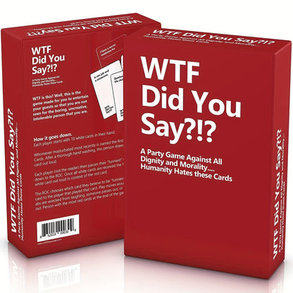 Adult Party Card Game: WTF Did You Say?