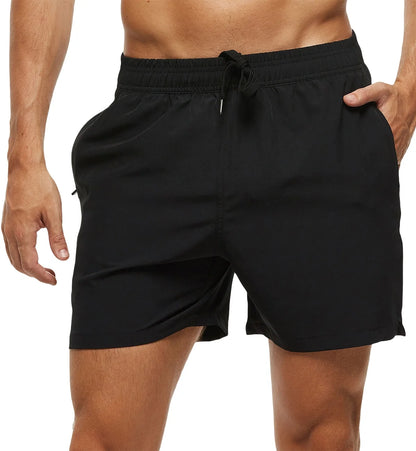 Men's Swim Trunks with Zipper Pockets