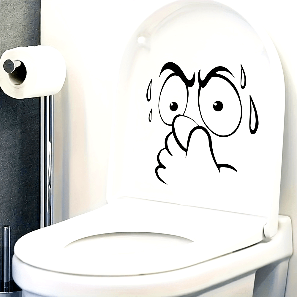 Funny Face Toilet Lid Decal