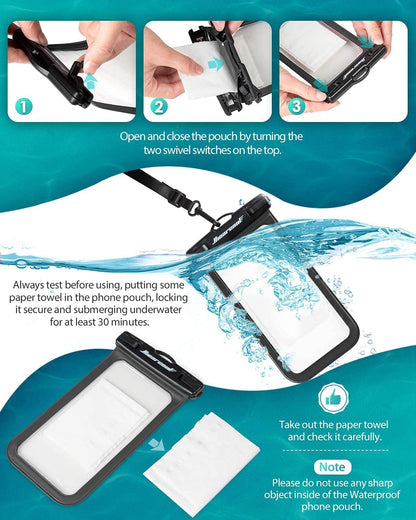IPX8 Waterproof Phone Pouch (2-Pack)