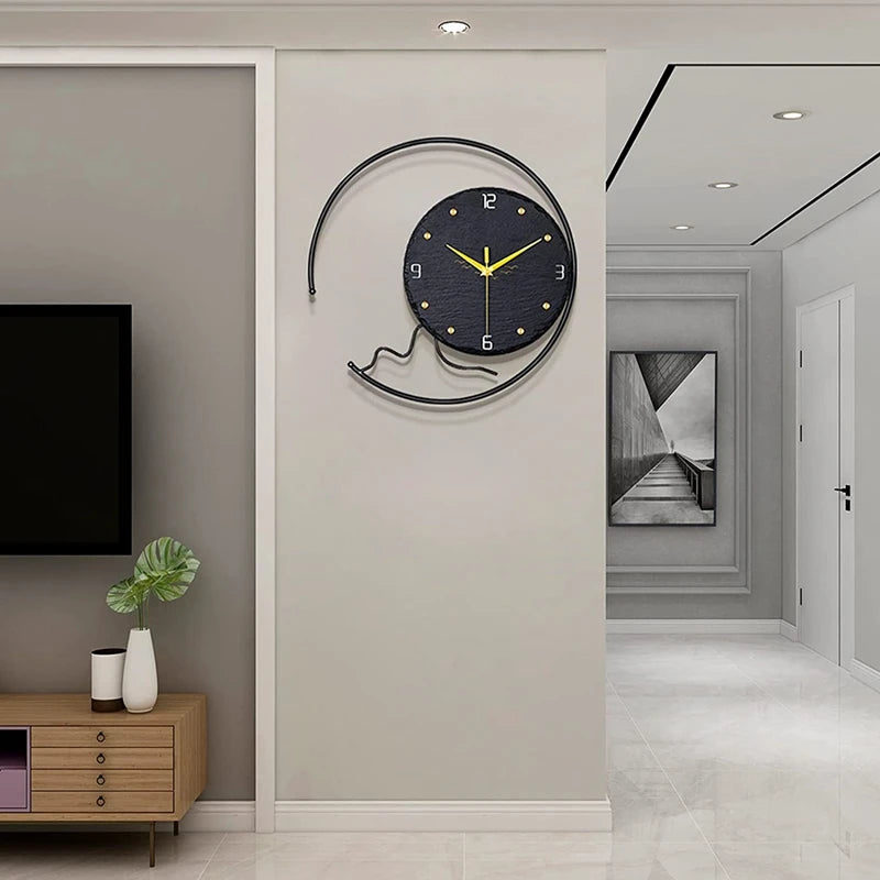 Large 15" Black Wall Clock