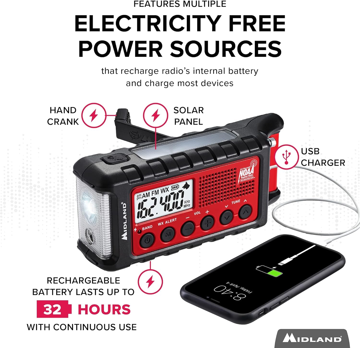 MIDLAND ER310 Emergency Crank Radio