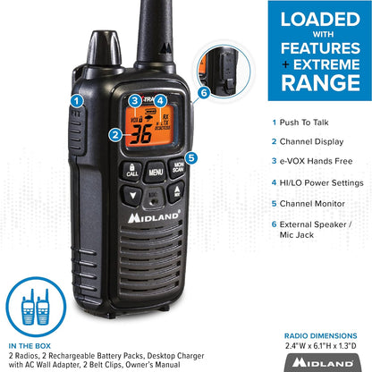 MIDLAND 2-way Portable Radio