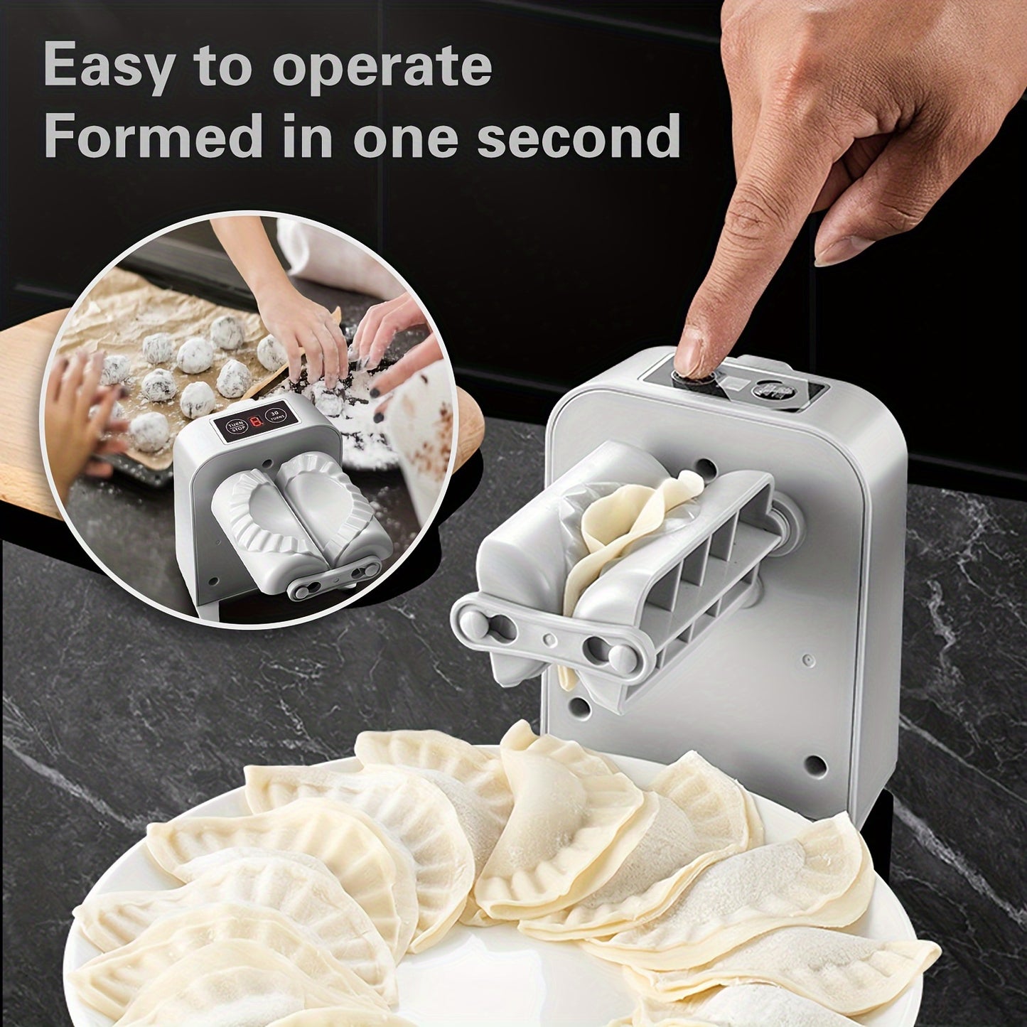 Dumpling Maker Machine with Spoon and Brush