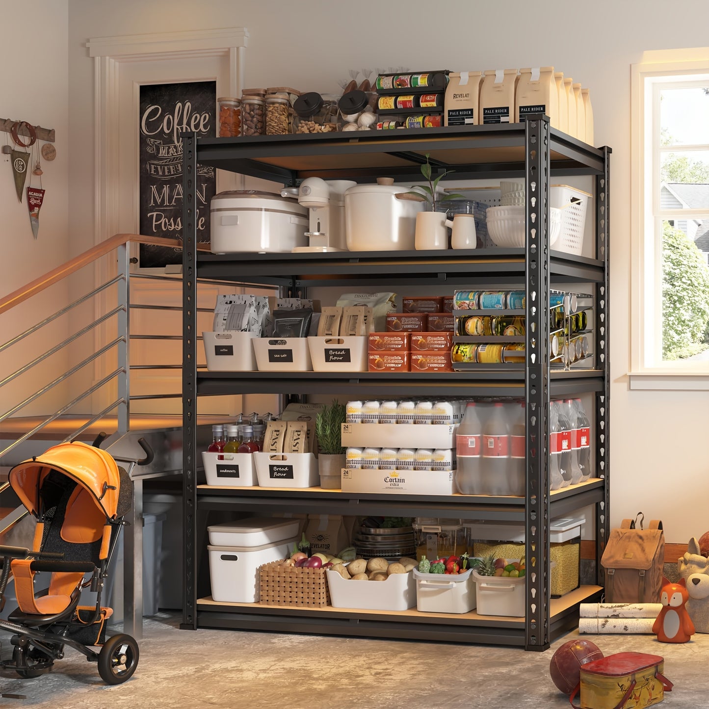 Heavy Duty 1-Ton Garage Shelving Unit