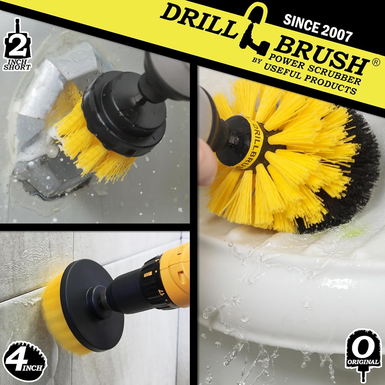 Bathroom Drill Brush Scrubber Kit