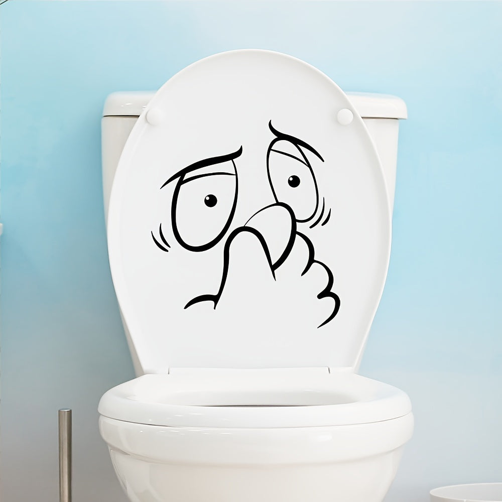 Funny Face Toilet Lid Decal