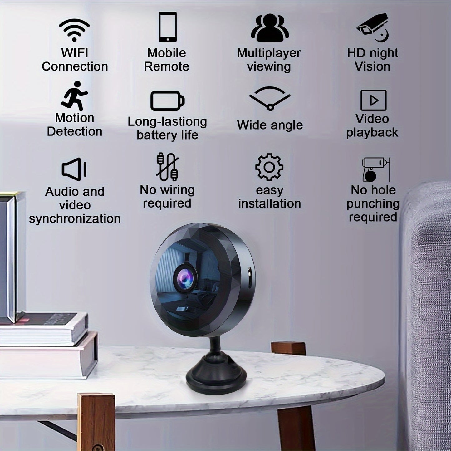 Wireless Mini WiFi Security Camera with Night Vision