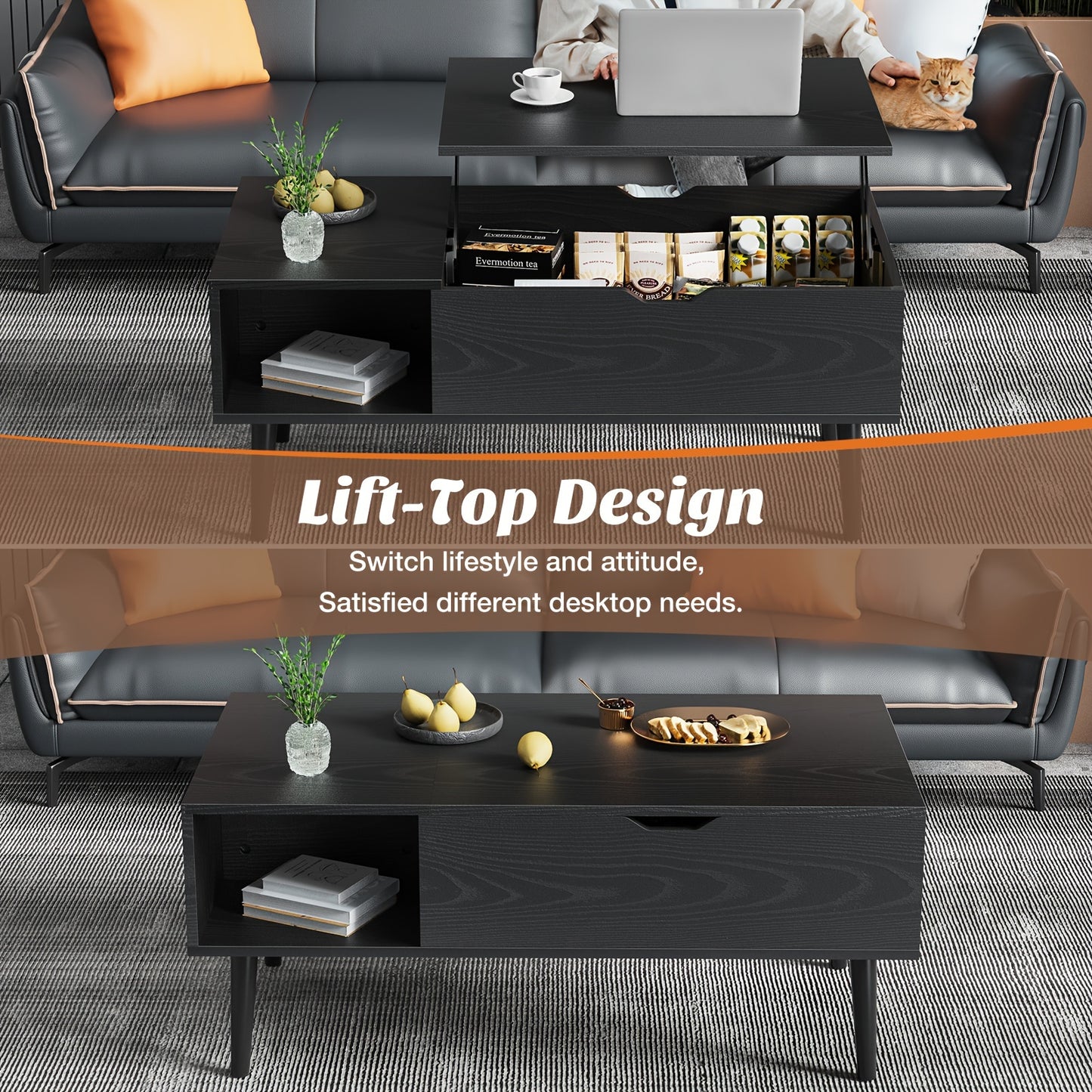 Lift-Top Coffee Table