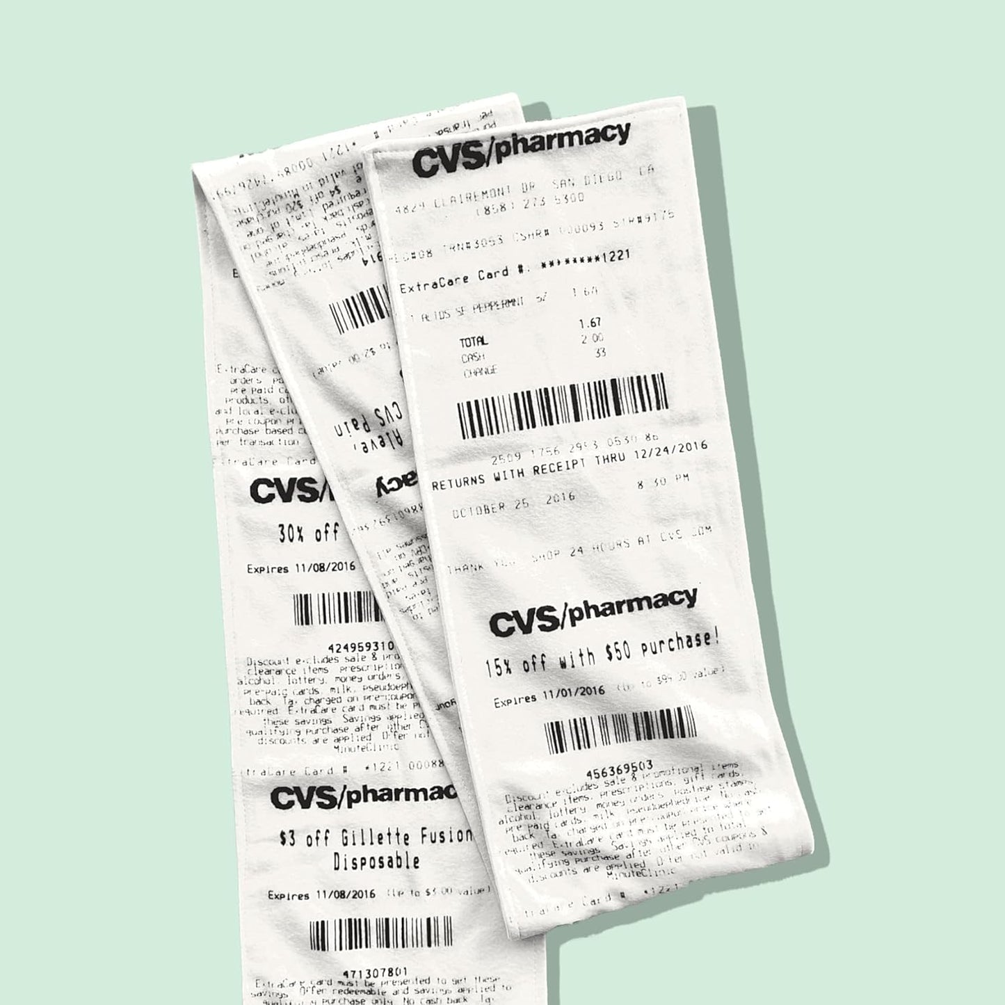 CVS Receipt Scarf for Women