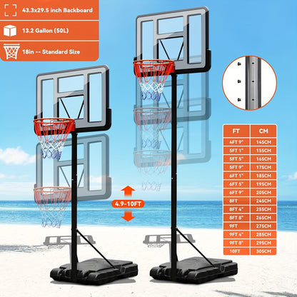 Portable 44in Outdoor Basketball Hoop