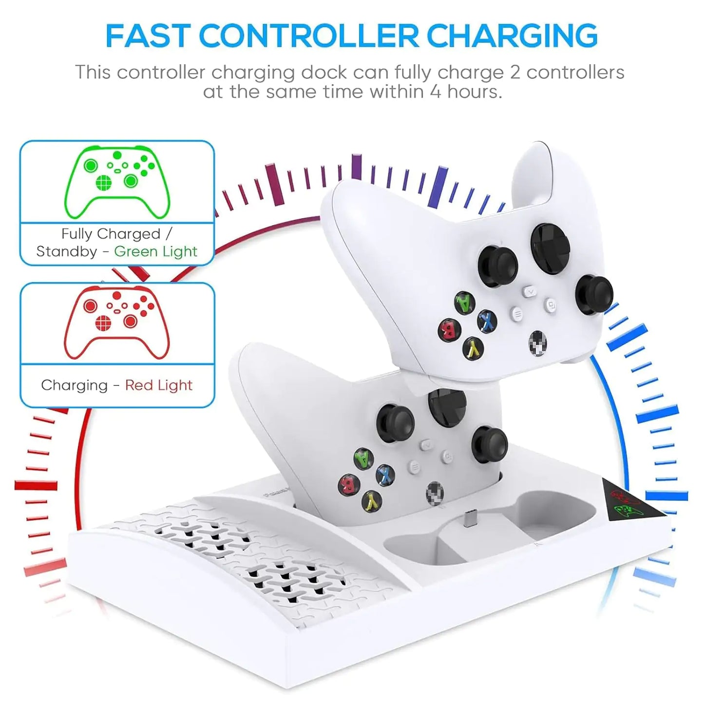 Charger Stand with Cooling Fan for Xbox Series S