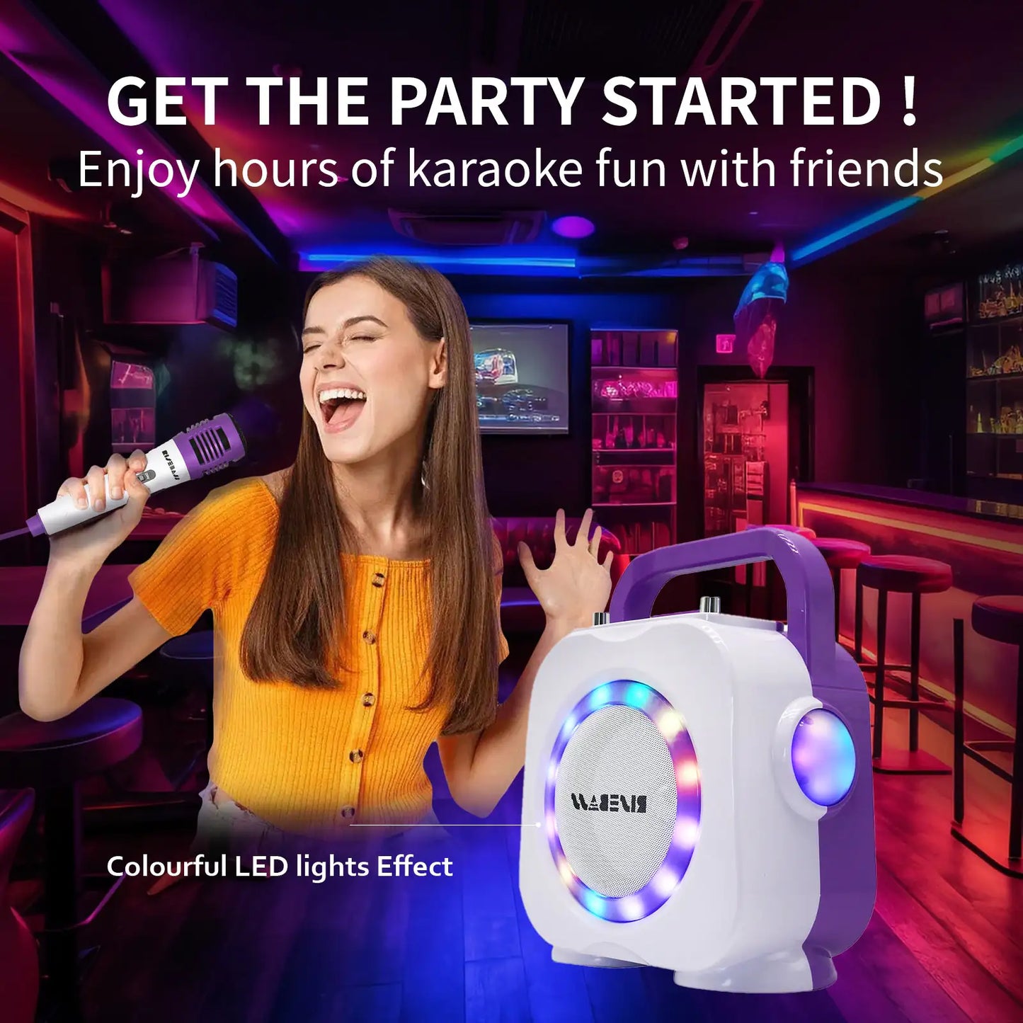 Karaoke Machine for Kids - Bluetooth Speaker