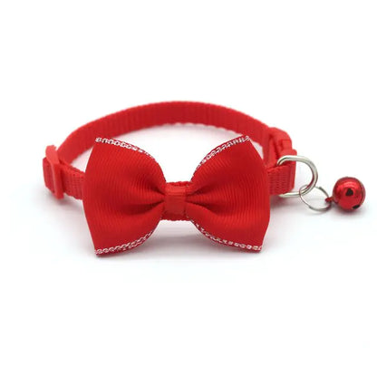 Cat Bow and Bell Pet Collar