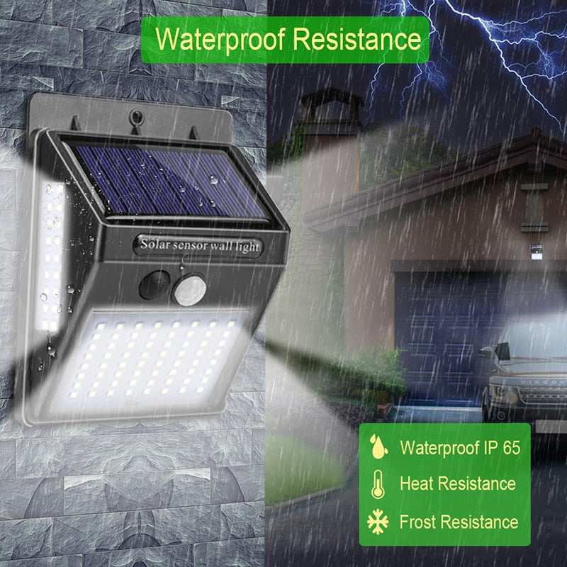 Garden Solar Lamp with PIR Motion Sensor LED Light