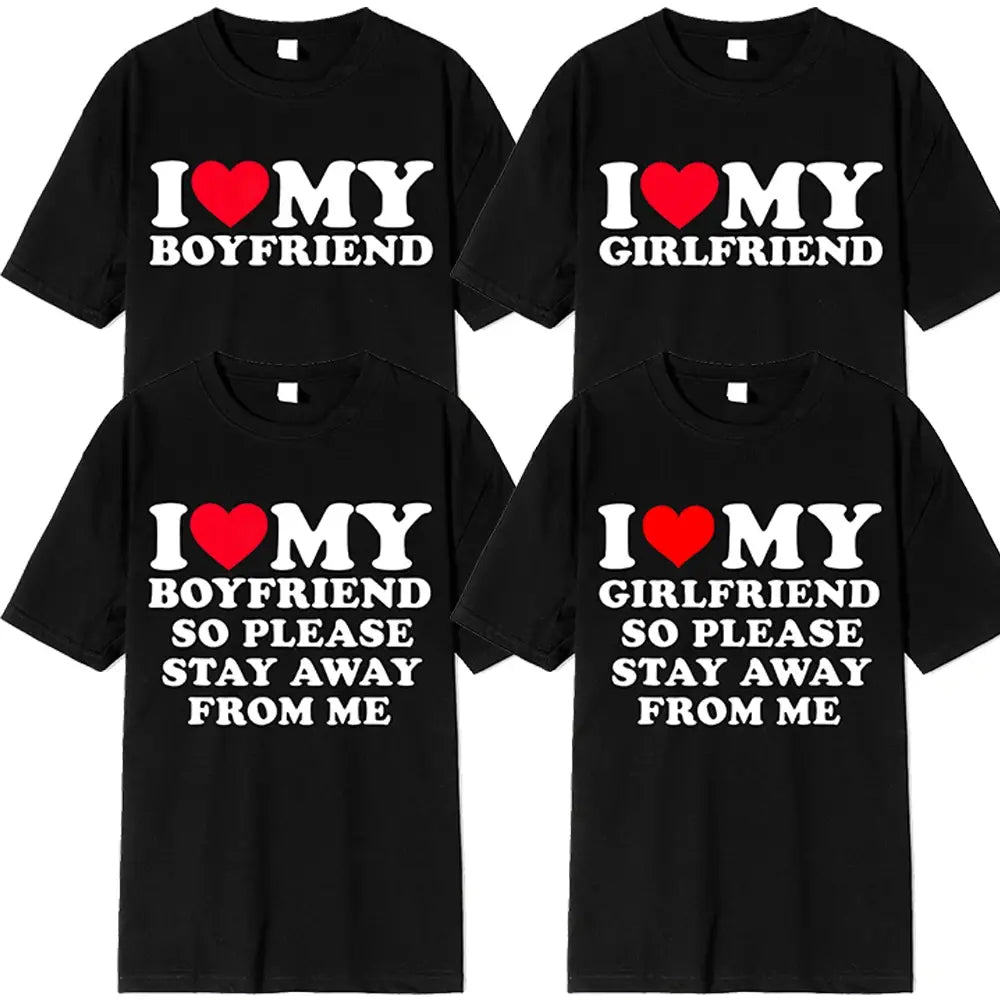 Couples T-Shirt: I Love My Boyfriend/Girlfriend